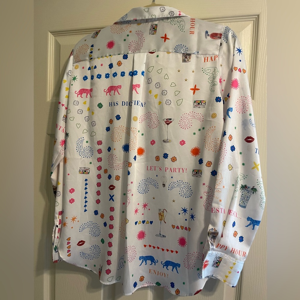 VILAGALLO Gaby Fiesta print shirt - Picture 4 of 12